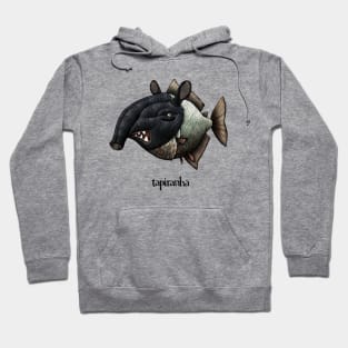 Tapiranha Cartoon Illustration Hoodie